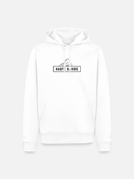 Haute Savoie Black Mountain - Men’s Premium Organic Hoodie - white