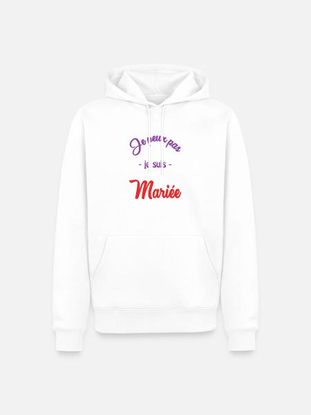 MARIEE. FUTURE MARIEE - Sweat à capuche Premium bio Homme - blanc