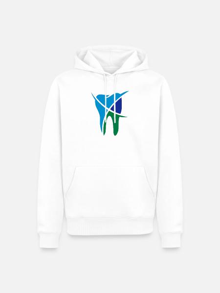 Zahn 3-farbig - Männer Premium Bio Hoodie - Weiß