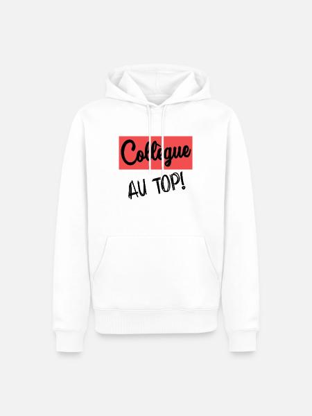 COLLEAGUE. START. RETIREMENT - Men’s Premium Organic Hoodie - white