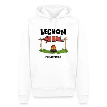 Lechon Philippines Cochon de lait Cebu Manille Cadeau - Sweat à capuche Premium bio Homme - blanc - Devant - Nico (187cm)