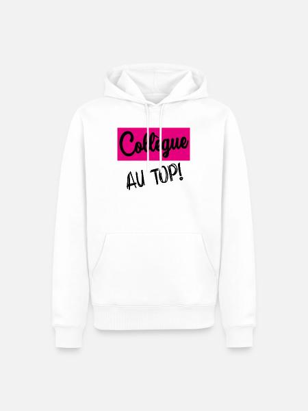 KOLLEGE - Männer Premium Bio Hoodie - Weiß