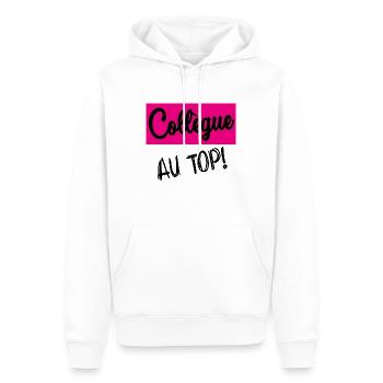COLLEAGUE - Men’s Premium Organic Hoodie - white - Front - Nico (187cm)