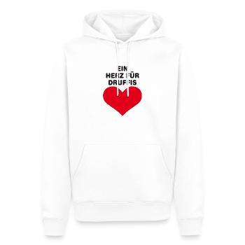 Ein Herz für Druffis - Männer Premium Bio Hoodie - Weiß - Vorne - Nico (187cm)