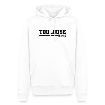 Toulouse | Frankreich - Männer Premium Bio Hoodie - Weiß - Vorne - Nico (187cm)