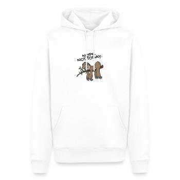 Sloth Non pas aujourd'hui - Sweat à capuche Premium bio Homme - blanc - Devant - Nico (187cm)
