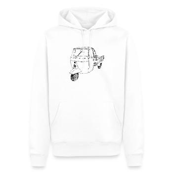 Vintage Dreirad Motorroller - Männer Premium Bio Hoodie - Weiß - Vorne - Nico (187cm)