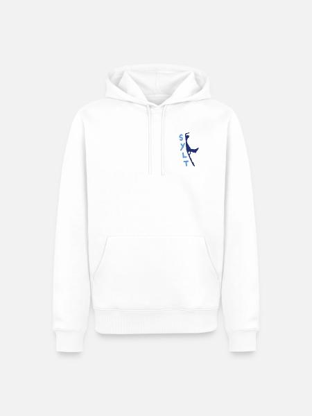 sylt blau mit schriftzug - Männer Premium Bio Hoodie - Weiß