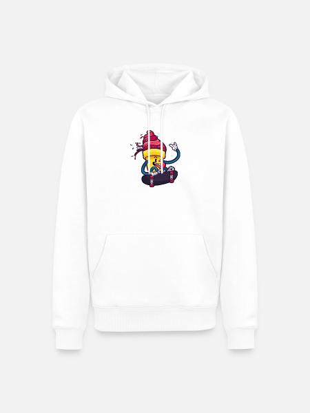 Schlittschuh - Männer Premium Bio Hoodie - Weiß