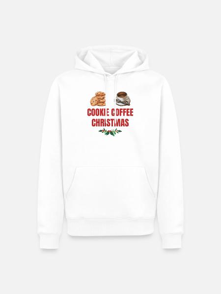 cookie coffee christmas eve - Männer Premium Bio Hoodie - Weiß