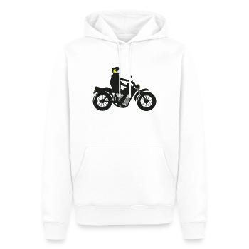 motorradfahrer - Männer Premium Bio Hoodie - Weiß - Vorne - Nico (187cm)