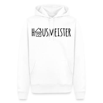 Hausmeister - Männer Premium Bio Hoodie - Weiß - Vorne - Nico (187cm)
