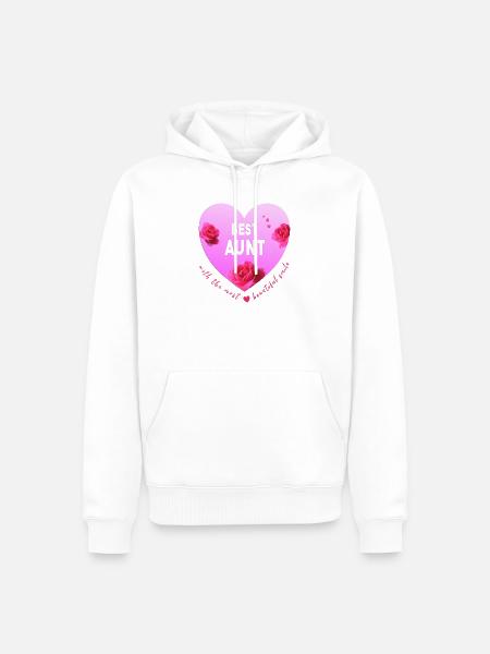 best aunt - Männer Premium Bio Hoodie - Weiß