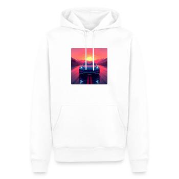 Electric Highway - Men’s Premium Organic Hoodie - white - Front - Nico (187cm)