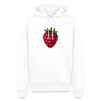 Himbeere, Obst - Männer Premium Bio Hoodie - Weiß - Vorne - Nico (187cm)