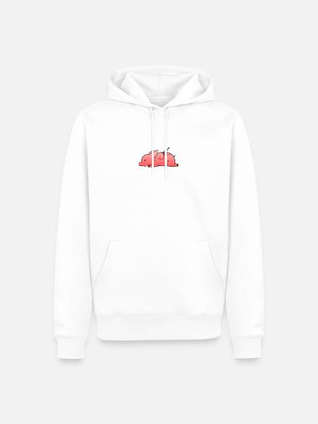 Dead Pig - Männer Premium Bio Hoodie - Weiß