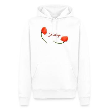 Zwillinge Mohn Klatschmohn Sternzeichen Zwillinge - Männer Premium Bio Hoodie - Weiß - Vorne - Nico (187cm)