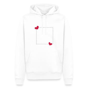 Heart frame ornament line decoration - Men’s Premium Organic Hoodie - white - Front - Nico (187cm)