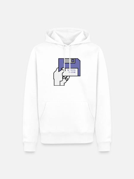 Banc de travail - Sweat à capuche Premium bio Homme - blanc