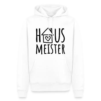 Hausmeister - Männer Premium Bio Hoodie - Weiß - Vorne - Nico (187cm)