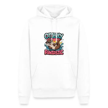 Loutre fantastique - Sweat à capuche Premium bio Homme - blanc - Devant - Nico (187cm)