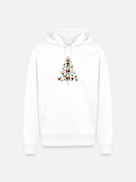 Merry Christmas Tree Mid century modern - Männer Premium Bio Hoodie - Weiß