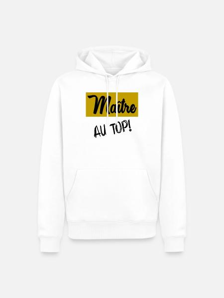 MEISTER - Männer Premium Bio Hoodie - Weiß