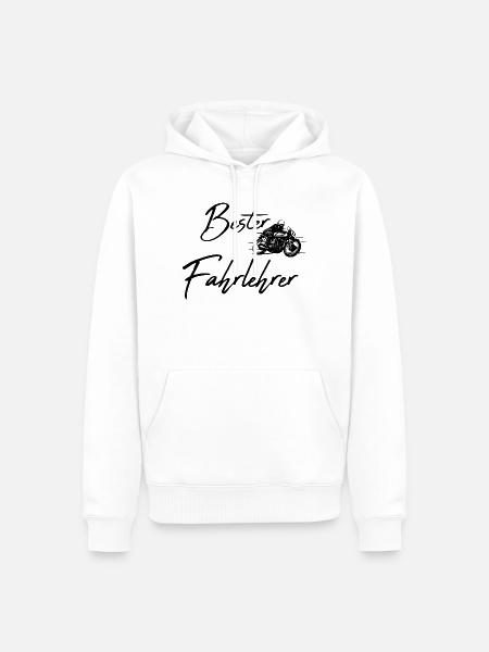 Bester Fahrlehrer - Männer Premium Bio Hoodie - Weiß