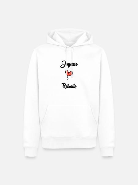 COLLEAGUE. START. RETIREMENT - Men’s Premium Organic Hoodie - white