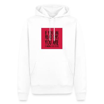 Face mask funny saying - funny sayings - Men’s Premium Organic Hoodie - white - Front - Nico (187cm)