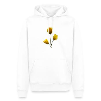 Mohn gelbe Mohnblumen - Männer Premium Bio Hoodie - Weiß - Vorne - Nico (187cm)