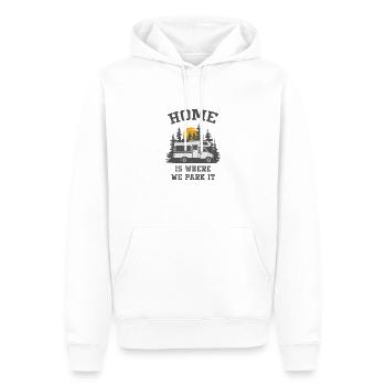 Camping-car Camping Camping-car - Sweat à capuche Premium bio Homme - blanc - Devant - Nico (187cm)