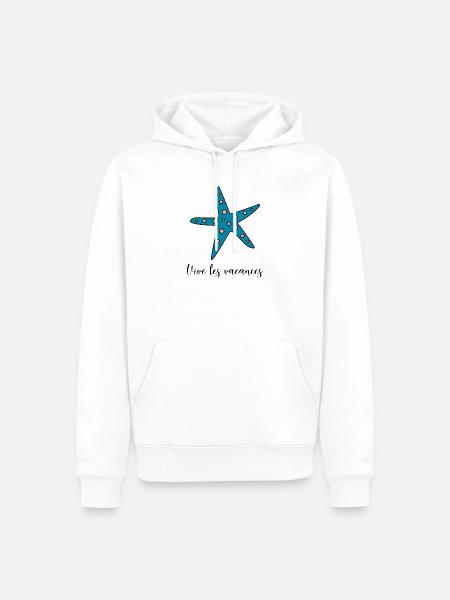 ES LEBE DER URLAUB. URLAUB. FROHER URLAUB - Männer Premium Bio Hoodie - Weiß