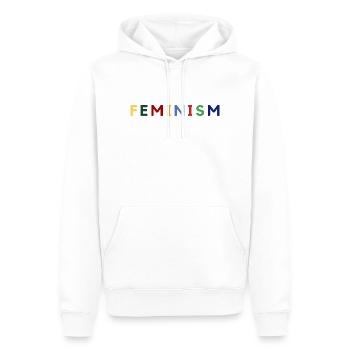 Feminism - Sweat à capuche Premium bio Homme - blanc - Devant - Nico (187cm)