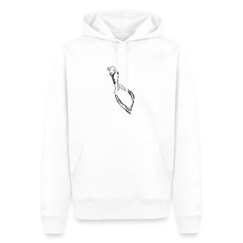 Apnoe 001 black - Männer Premium Bio Hoodie - Weiß - Vorne - Nico (187cm)