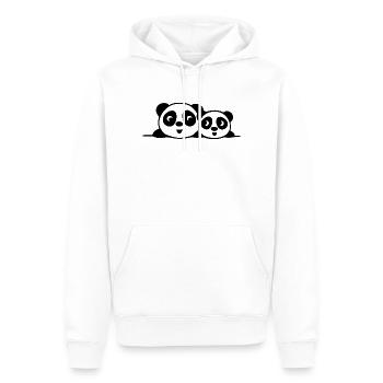 Parent solo avec 1 enfant  - Sweat à capuche Premium bio Homme - blanc - Devant - Nico (187cm)