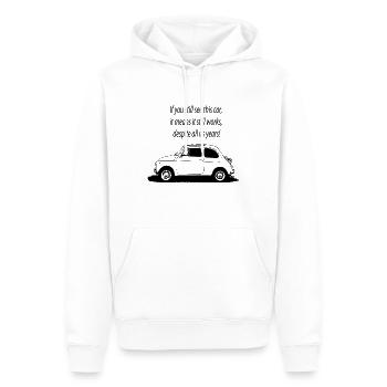 500 Italie - Sweat à capuche Premium bio Homme - blanc - Devant - Nico (187cm)