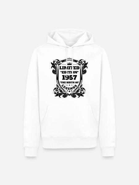 1957 - Männer Premium Bio Hoodie - Weiß