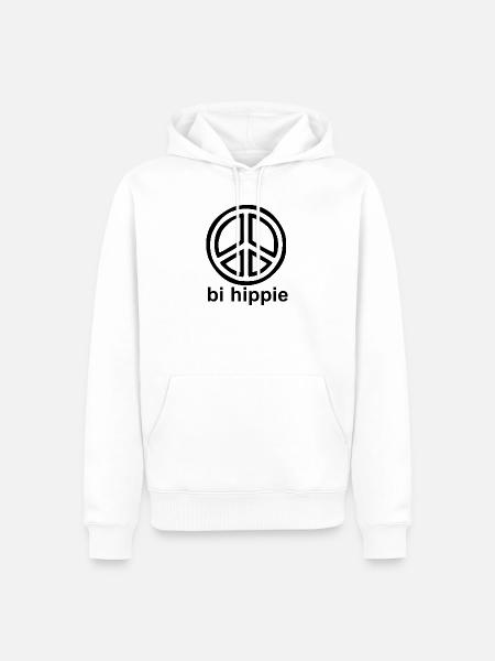 bi hippie - pride Design - Männer Premium Bio Hoodie - Weiß