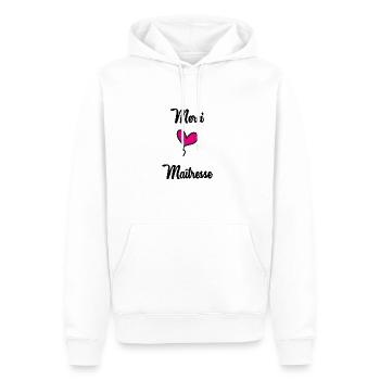 THANK YOU. MISTRESS. THANK YOU MISTRESS. MISTRESS - Men’s Premium Organic Hoodie - white - Front - Nico (187cm)
