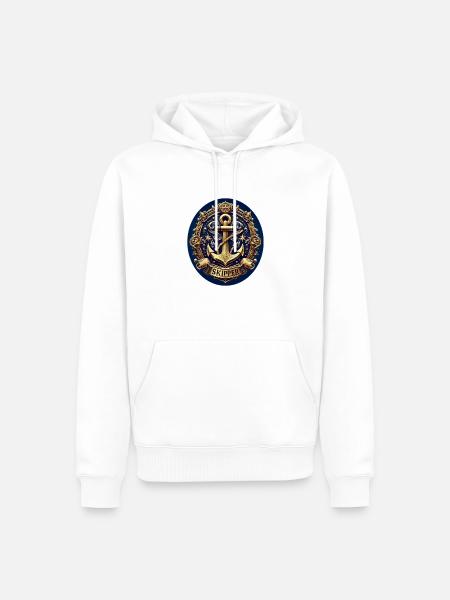 Skipper Logo - Men’s Premium Organic Hoodie - white
