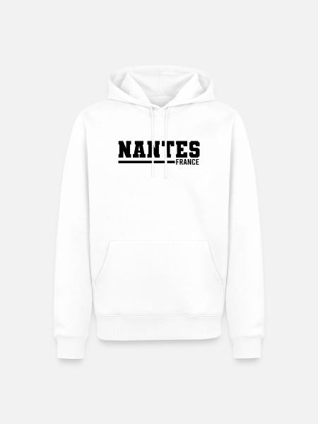 Nantes | France - Men’s Premium Organic Hoodie - white