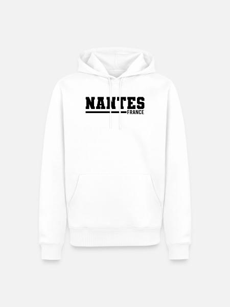 Nantes | Frankreich - Männer Premium Bio Hoodie - Weiß