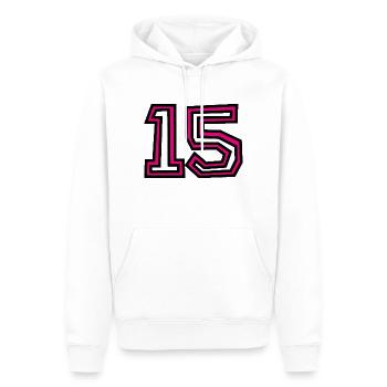 15 - Männer Premium Bio Hoodie - Weiß - Vorne - Nico (187cm)