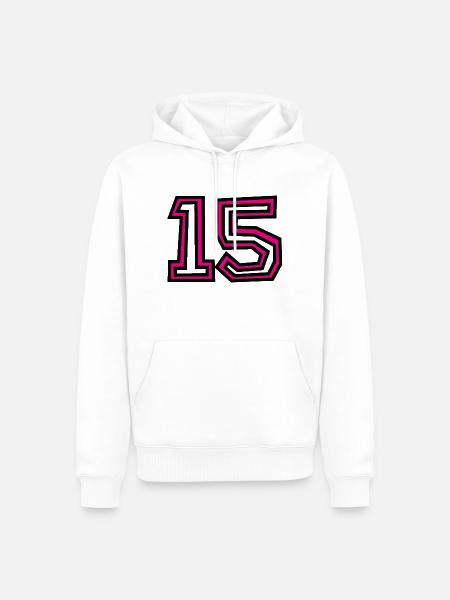15 - Männer Premium Bio Hoodie - Weiß