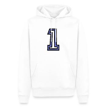 1. 1 JAHR. 1. JAHRESTAG. 1 JAHR GEBURTSTAG - Männer Premium Bio Hoodie - Weiß - Vorne - Nico (187cm)