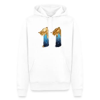 NR. 11 NUMMER 11 COOL 11. GEBURTSTAG - Männer Premium Bio Hoodie - Weiß - Vorne - Nico (187cm)
