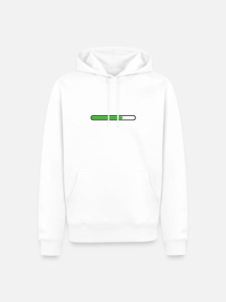Loading bar Black Green - Men’s Premium Organic Hoodie - white