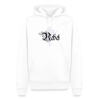Rebel - Männer Premium Bio Hoodie - Weiß - Vorne - Nico (187cm)