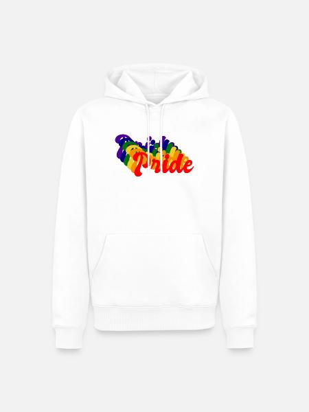 Pride LGBT Retro - Men’s Premium Organic Hoodie - white